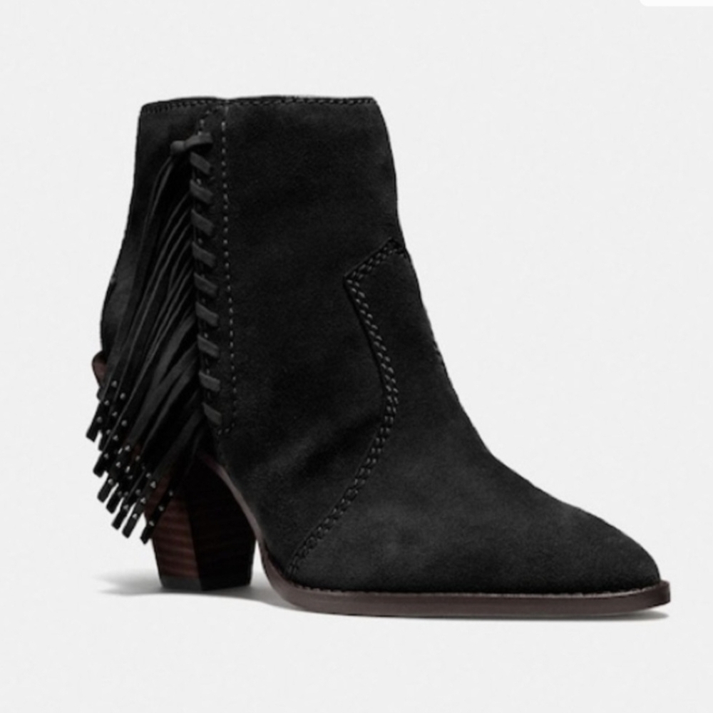 Western Fringe Coach Ankle Booties